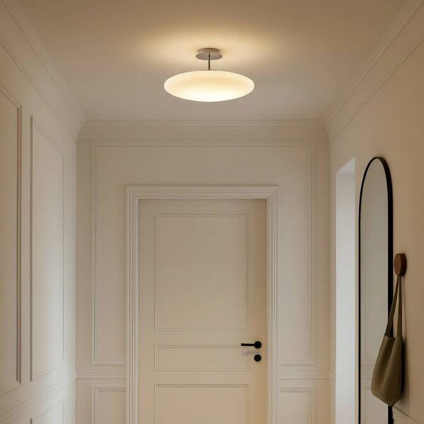 Lampa sufitowa LED Gunda Lindby, możliwość ściemniania, biały / opal, salon / jadalnia, szkło, nowoczesny