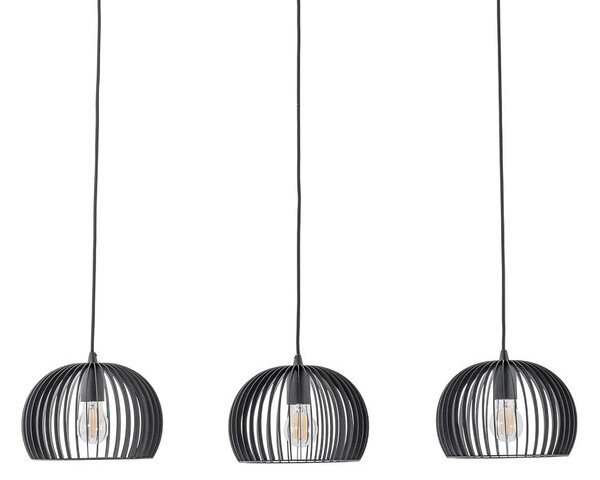 Lampa wisząca Jusra Lindby, możliwość ściemniania, czarny, salon / jadalnia, metal, nowoczesny