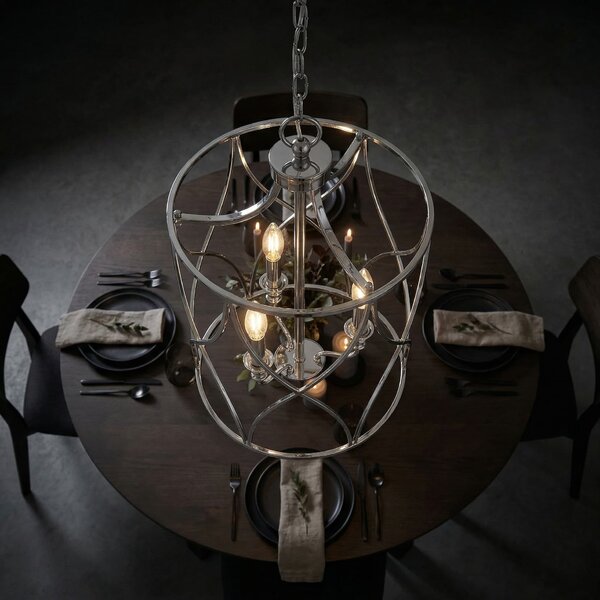 LAMPA WISZĄCA SUFITOWA CHROMOWANA ELMONT W3