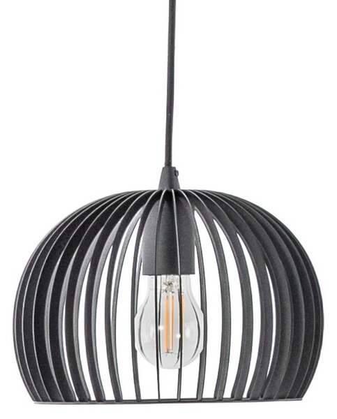 Lampa wisząca Jusra Lindby, możliwość ściemniania, czarny, salon / jadalnia, metal, nowoczesny
