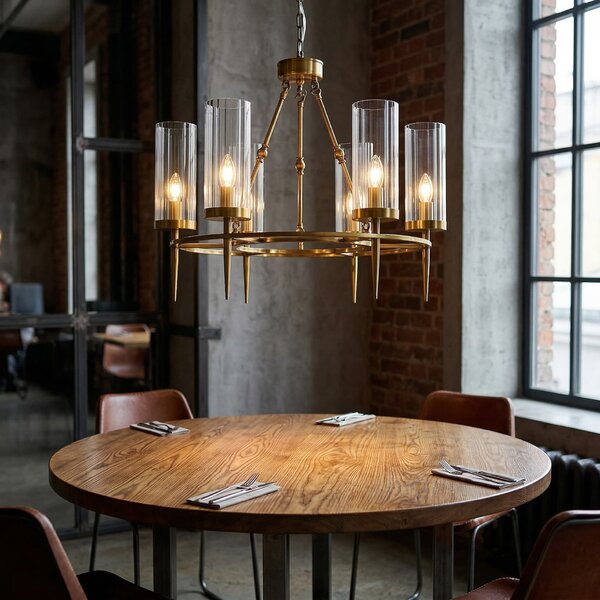 LAMPA WISZĄCA NOWOCZESNA MOSIĘŻNA MORATTI W6