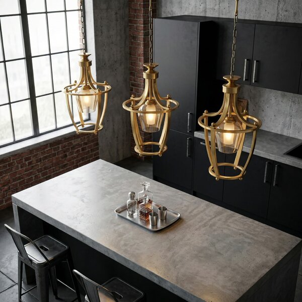LAMPA WISZĄCA NOWOCZESNA LOFT ZŁOTA BROOKLYN L1