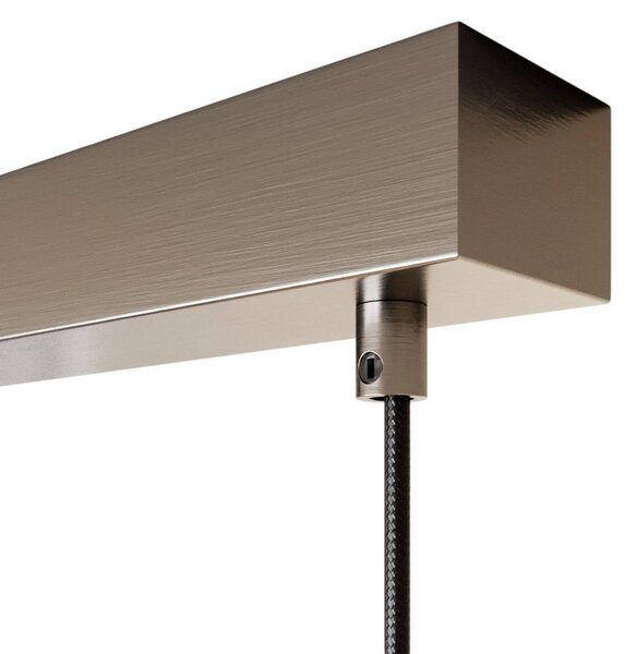 Lampa wisząca szklana Sofian Lindby, możliwość ściemniania, kremowy / amber, salon / jadalnia, szkło, nowoczesny