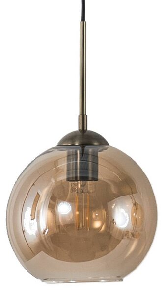Lampa wisząca szklana Sofian Lindby, możliwość ściemniania, kremowy / amber, salon / jadalnia, szkło, nowoczesny