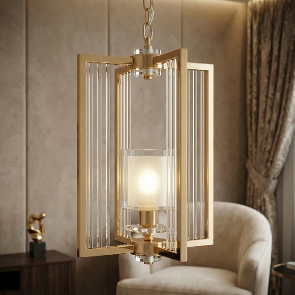 NOWOCZESNA LAMPA WISZĄCA LOFT ZŁOTA MANHATTAN W1