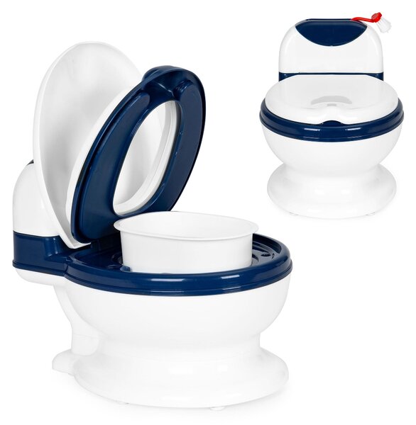 Nocnik toaleta z wyjmowanym wkadem sedes dla dzieci zamykany ze szczotk ECOTOYS