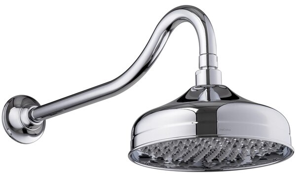 PaulGurkes Gowica prysznicowa Deszczownica Nostalgia Retro Chrom 20 cm Gowica prysznicowa Rainshower