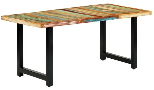 Stół z drewna odzyskanego Buzel 2X – wielokolorowy