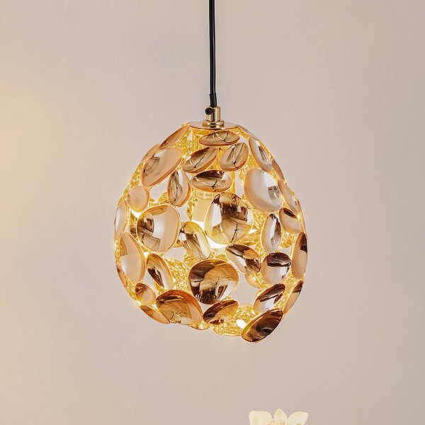 Schuller Valencia Lampa wisząca Narisa, brązowy / rdzawy, salon / jadalnia, metal, nowoczesny