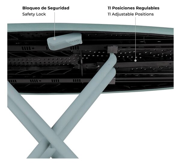Deska do prasowania 130x37 cm K-Surf Salvia Tube – Rolser