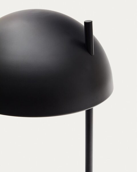 Czarno-naturalna lampa stołowa z metalowym kloszem (wysokość 48,5 cm) Catlar – Kave Home