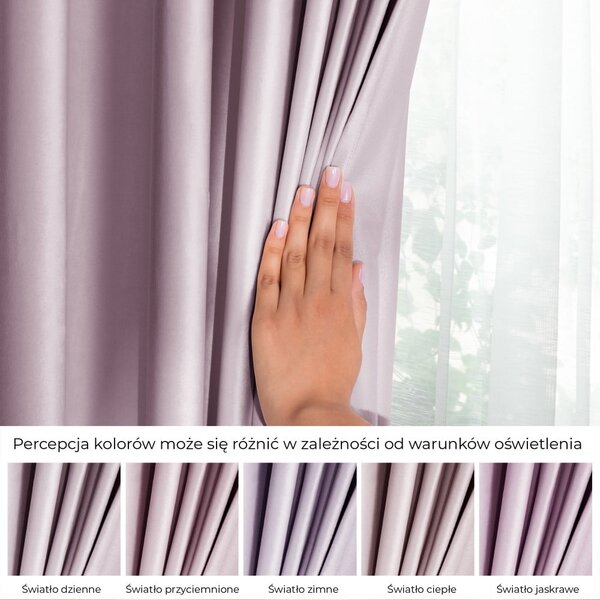 Jasnoróżowa aksamitna zasłona częściowo zaciemniająca (dimout) 140x245 cm Eyelets – Restilo