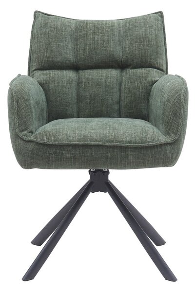 Zielone tapicerowane fotele jadalniane zestaw 2 szt. Marilla – Unique Furniture