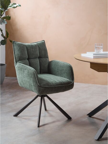 Zielone tapicerowane fotele jadalniane zestaw 2 szt. Marilla – Unique Furniture