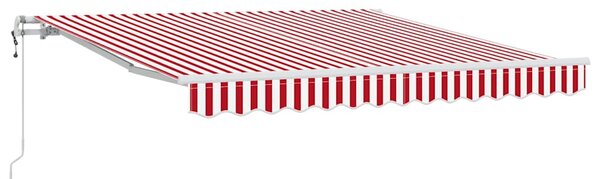Elektryczna Rozkładana Markiza Czerwony i Biały 350 x 250 cm