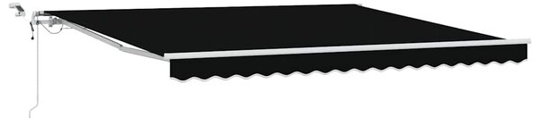 Markiza zwijana Czarny 400 × 300 cm Poliester i Metal
