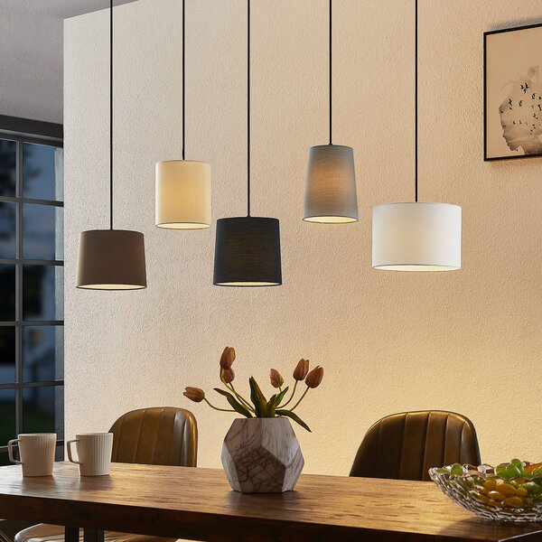 Lampa Wisząca Lindby, Amilia, ściemnialny, drewniany, salon, drewno, nowoczesny