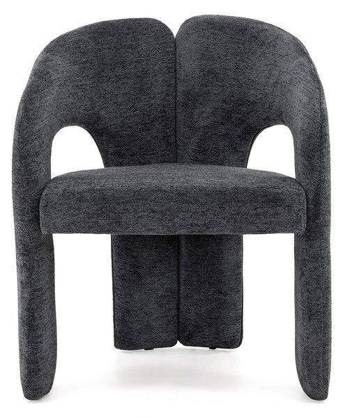 EMWOmeble Krzesło Glamour ciemny szary AC-2442 / raven 18