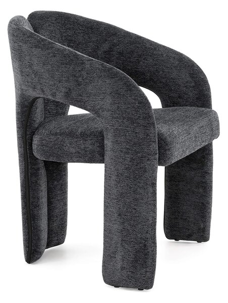 EMWOmeble Krzesło Glamour ciemny szary AC-2442 / raven 18