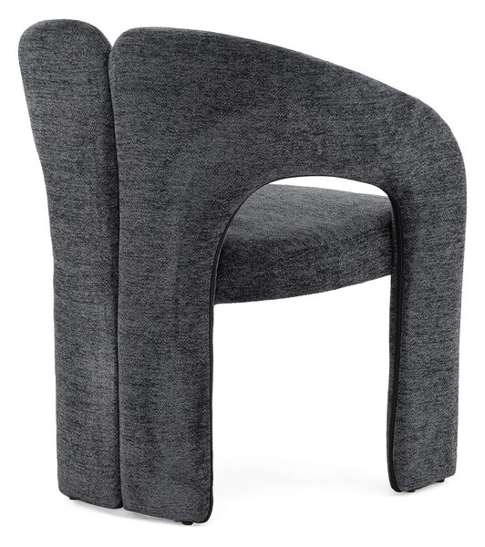 EMWOmeble Krzesło Glamour ciemny szary AC-2442 / raven 18