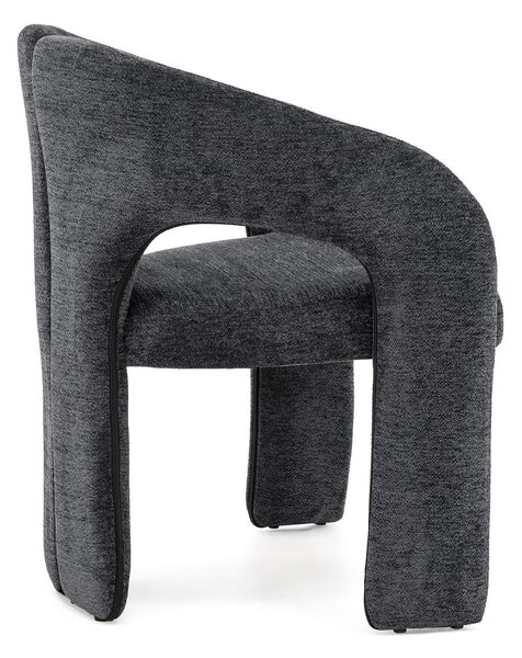 EMWOmeble Krzesło Glamour ciemny szary AC-2442 / raven 18
