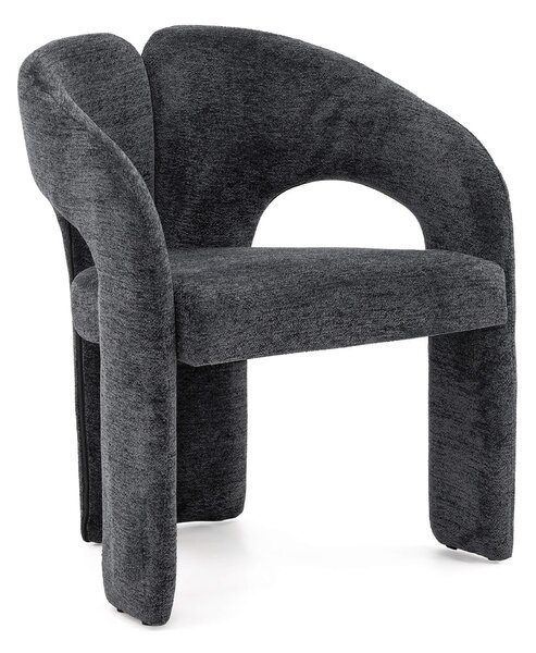 EMWOmeble Krzesło Glamour ciemny szary AC-2442 / raven 18