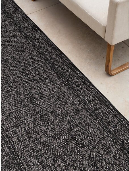 Czarno-biały chodnik odpowiedni na zewnątrz 80x250 cm Duet Kona – NORTHRUGS