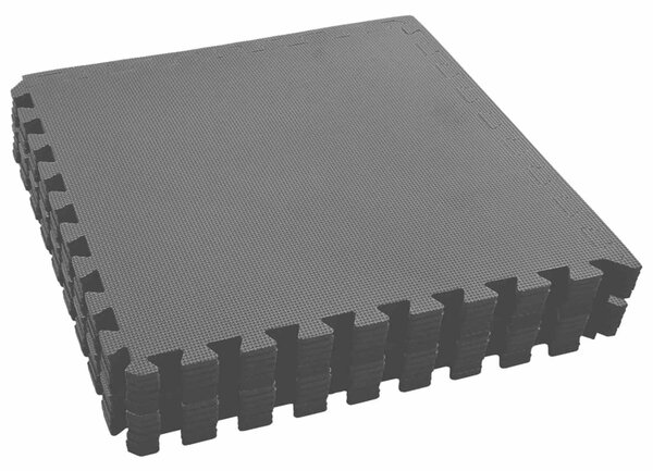 Mata podłogowa do basenu 12 pcs Czarny 4,32 ㎡ Pianka EVA