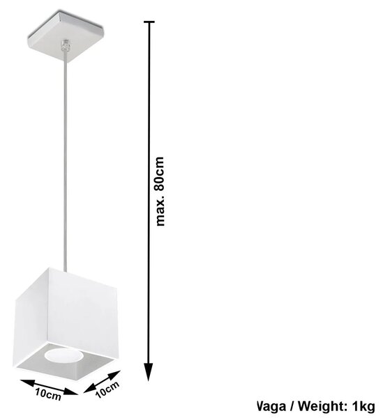 Minimalistyczna lampa wisząca kostka G0-T78