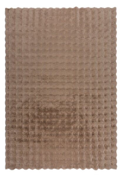 Brązowa syntetyczna skóra 160x230 cm Waffle Faux Fur – Flair Rugs