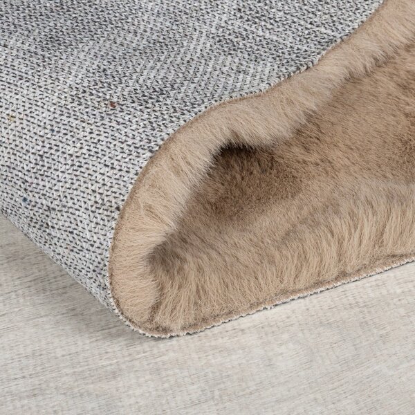 Brązowa syntetyczna skóra 160x230 cm Waffle Faux Fur – Flair Rugs