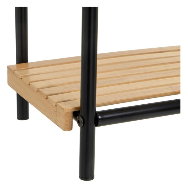 Czarno-naturalny bambusowy regał 41x77 cm – Casa Selección