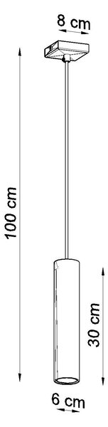 Minimalistyczna Lampa Wisząca Konwalia 5X E849 K4-T05