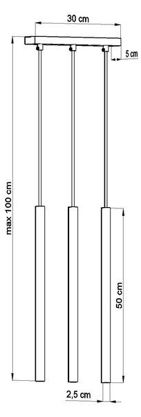 Lampa wisząca nad stół T8-W48