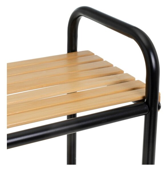 Czarno-naturalny bambusowy regał 41x77 cm – Casa Selección