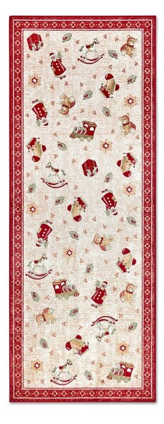 Czerwony chodnik z mieszanki bawełny ze świątecznym motywem 80x200 cm Toy's Delight Red Christmas – Villeroy&Boch