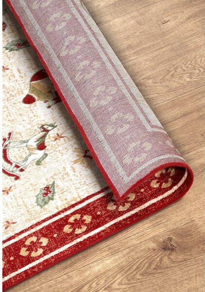 Czerwony chodnik z mieszanki bawełny ze świątecznym motywem 80x200 cm Toy's Delight Red Christmas – Villeroy&Boch