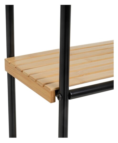 Czarno-naturalny bambusowy regał 41x77 cm – Casa Selección
