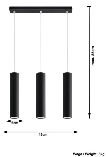 Potrójna lampa wisząca S5-T73