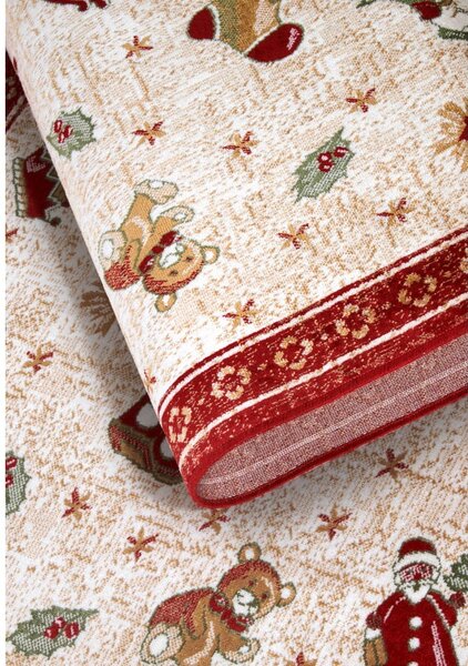 Czerwony chodnik z mieszanki bawełny ze świątecznym motywem 80x200 cm Toy's Delight Red Christmas – Villeroy&Boch