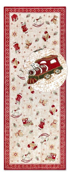 Czerwony chodnik z mieszanki bawełny ze świątecznym motywem 80x200 cm Toy's Delight Red Christmas – Villeroy&Boch