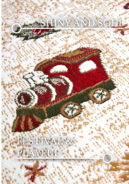 Czerwony chodnik z mieszanki bawełny ze świątecznym motywem 80x200 cm Toy's Delight Red Christmas – Villeroy&Boch