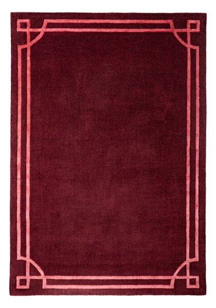 Bordowy wełniany dywan tkany ręcznie 120x170 cm Gatsby – Flair Rugs