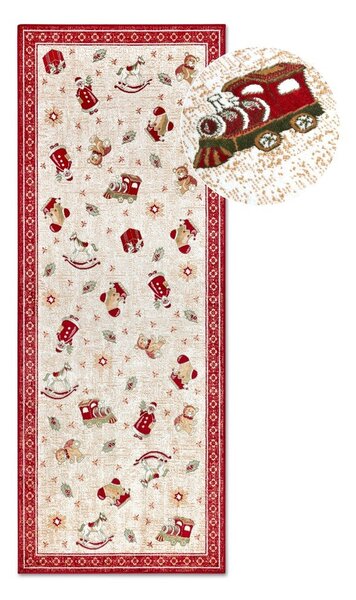 Czerwony chodnik z mieszanki bawełny ze świątecznym motywem 80x200 cm Toy's Delight Red Christmas – Villeroy&Boch