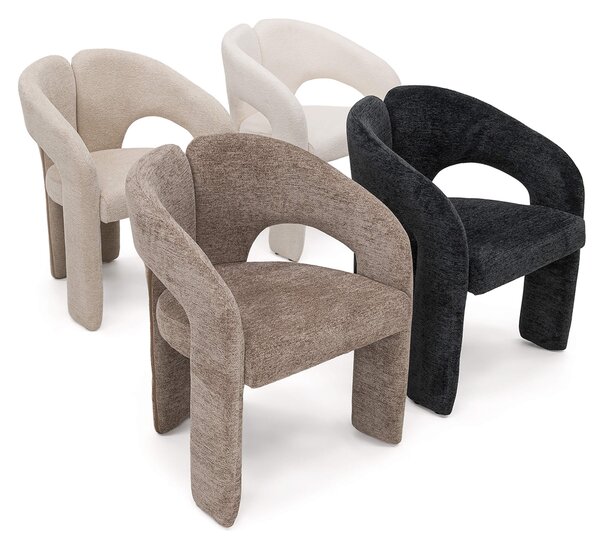 EMWOmeble Krzesło Glamour ciemny szary AC-2442 / raven 18