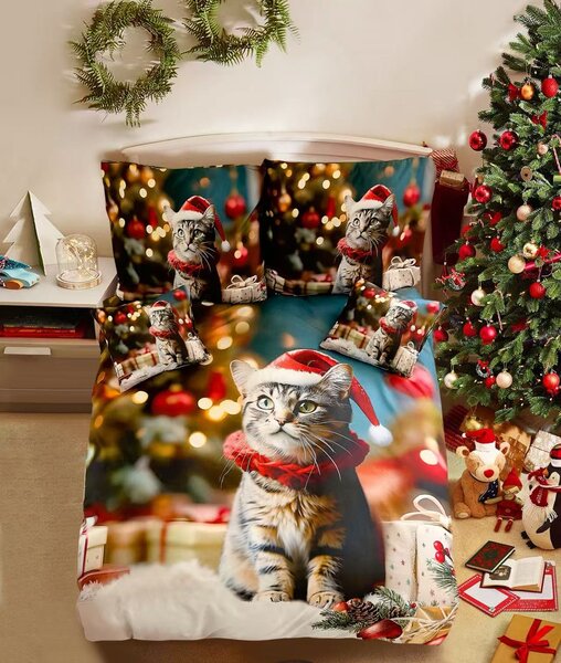 3D Bawełniana pościel HOLLY PAWS kolorowa + poszewka na poduszkę 40x50 cm gratis Rozmiar pościeli: 70 x 90 cm | 140 x 200 cm