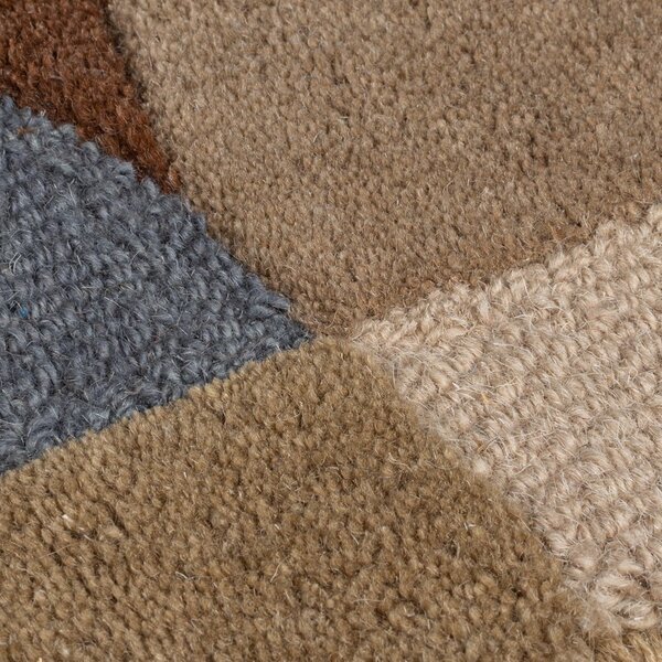 Szarobeżowy wełniany dywan tkany ręcznie 120x170 cm Mia Ellipse – Flair Rugs