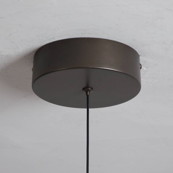 Searchlight Lampa wisząca Solis, możliwość ściemniania, kremowy / amber, salon / jadalnia, metal