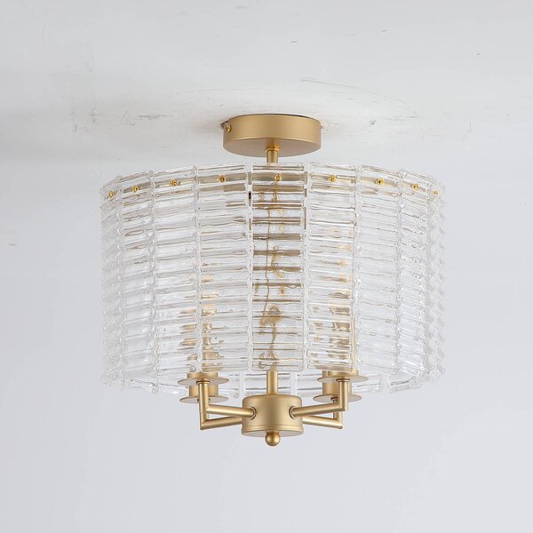Searchlight Lampa sufitowa Flute, możliwość ściemniania, mosiężny / złoty, salon / jadalnia, metal