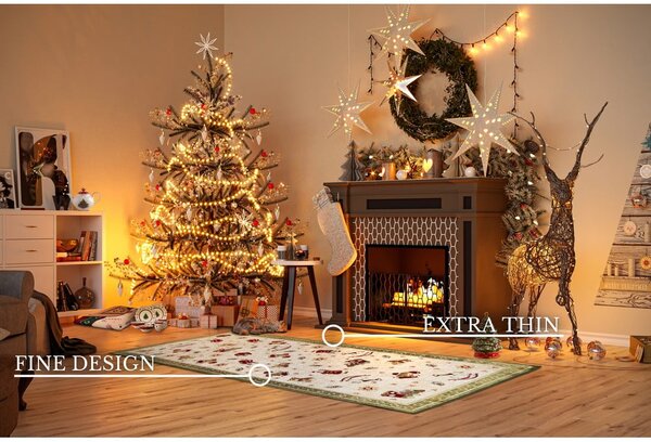 Zielony chodnik z mieszanki bawełny ze świątecznym motywem 80x200 cm Toy's Delight Green Christmas – Villeroy&Boch